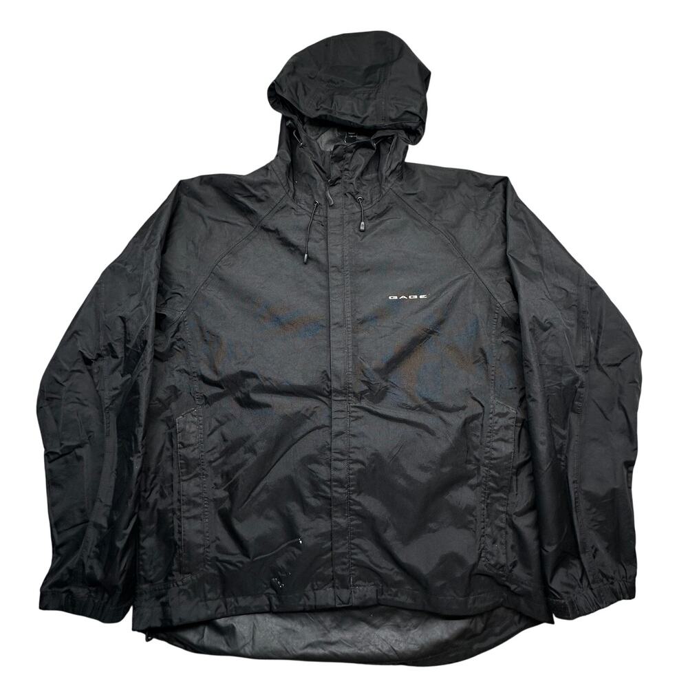 Grundens Gage Technical Gear Hooded Rain Jacket Men’s XL Black Waterproof